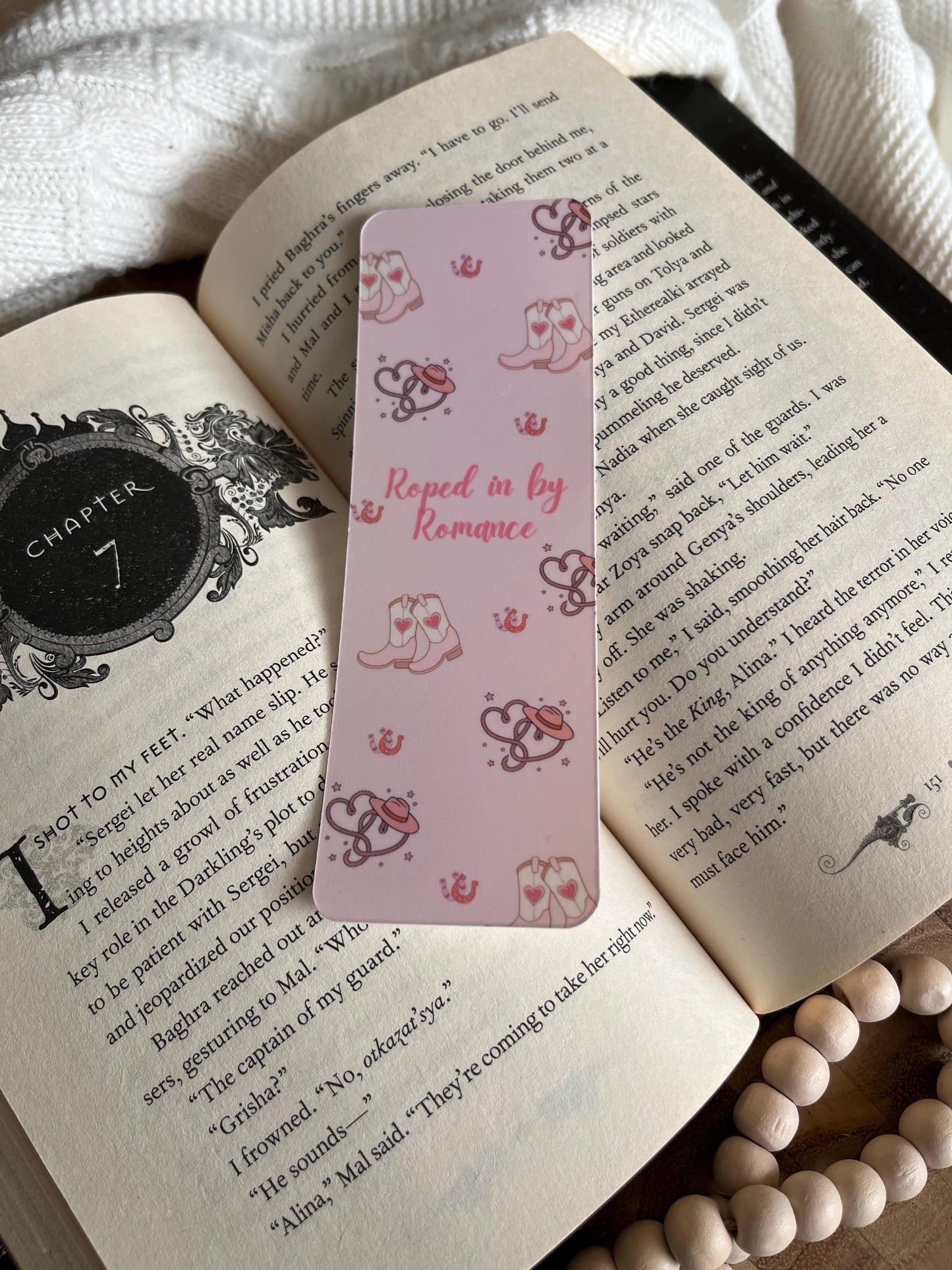 Cowboy Romance Bookmark: Pink Western Boots Bookish Gift | Lantern & Lace | A Romance Bookish Shop