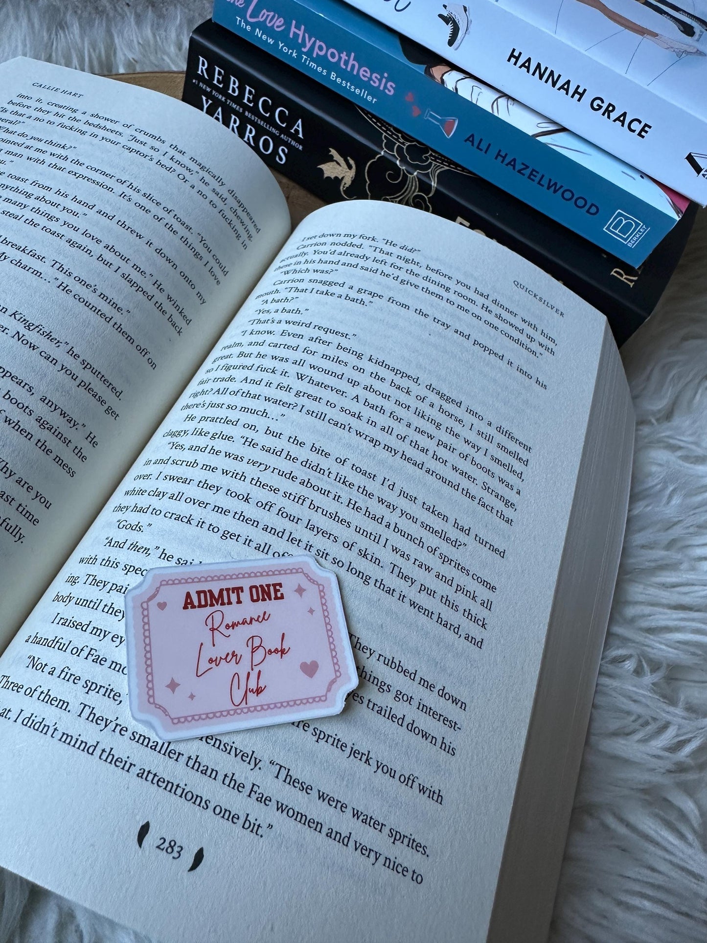 Bookish Stickers: Admit One Romance Lover Book Club