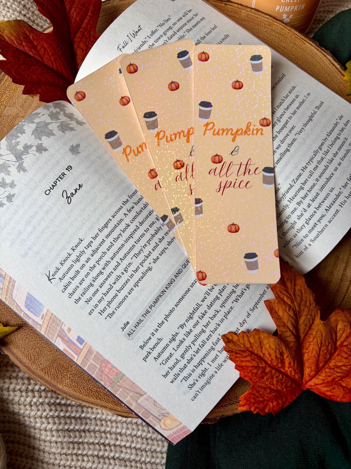 Fall Bookmarks • Ghostface Killer Romance • Pumpkin Spice • Book Boo • Sweater Weather • Autumn Reading Accessories