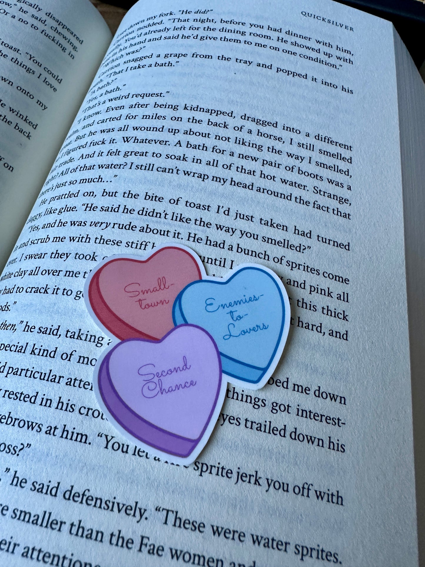 Bookish Stickers: Three Hearts