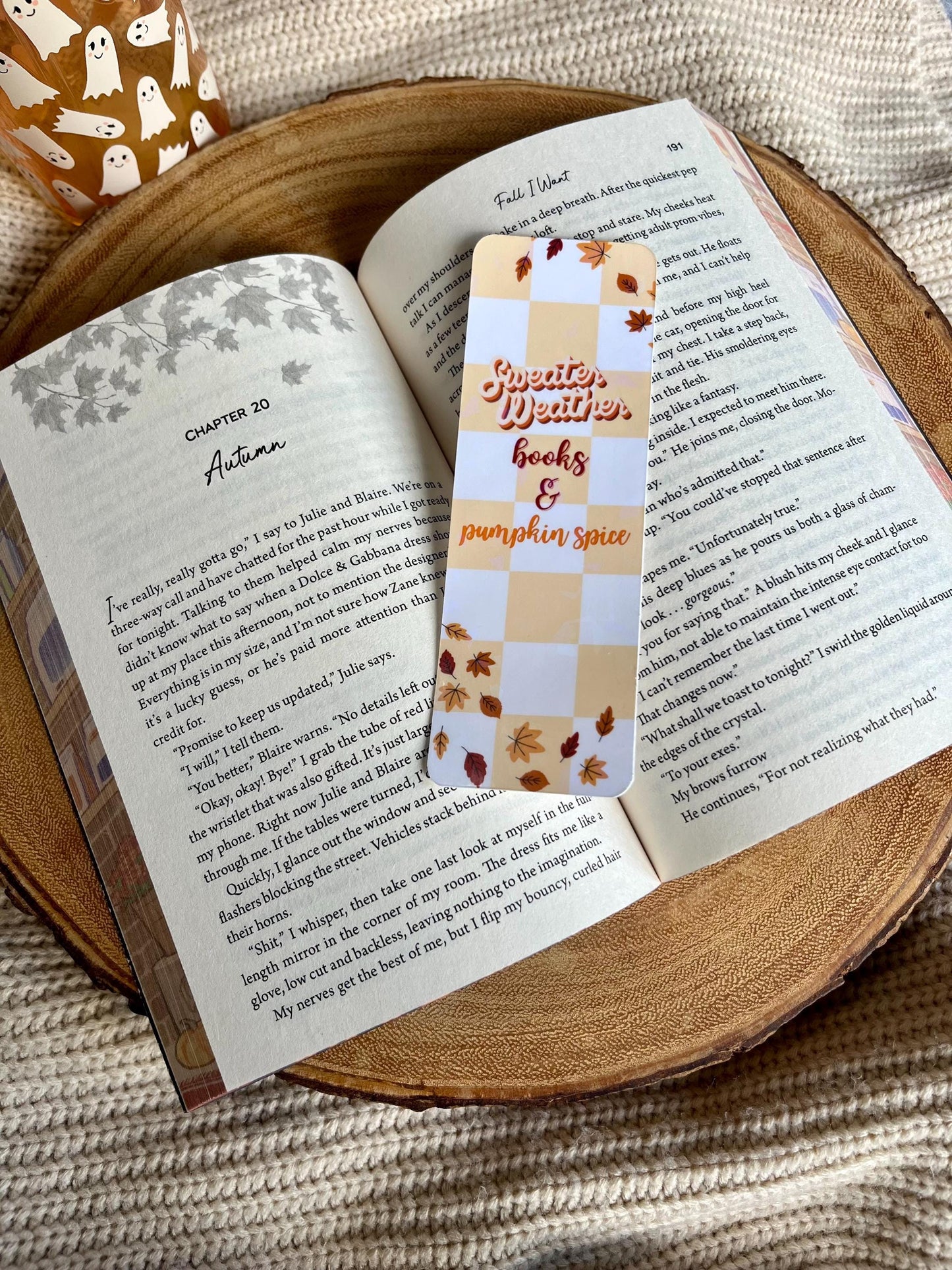 Fall Bookmarks • Ghostface Killer Romance • Pumpkin Spice • Book Boo • Sweater Weather • Autumn Reading Accessories