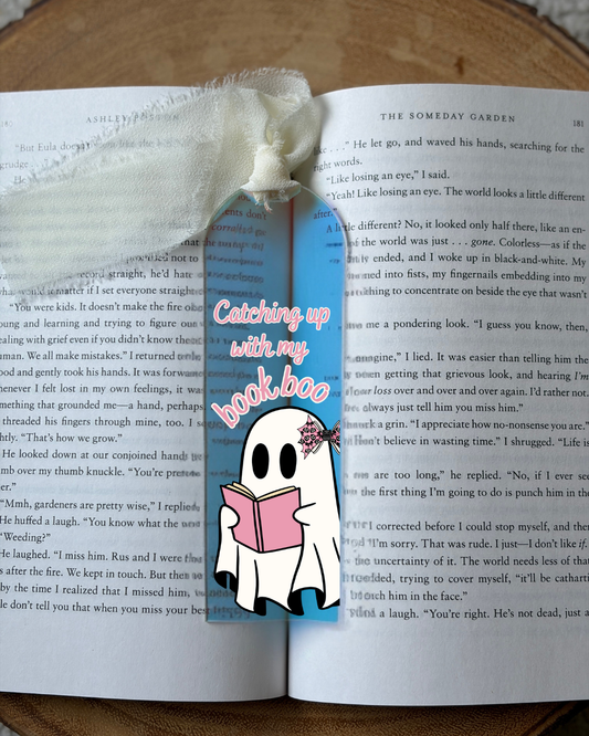 Catching Up With My Book Boo Acrylic Bookmark