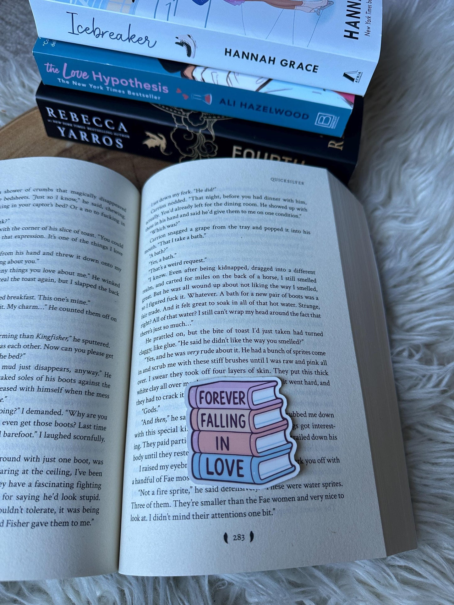 Bookish Stickers: Forever Falling in Love Stack of Books