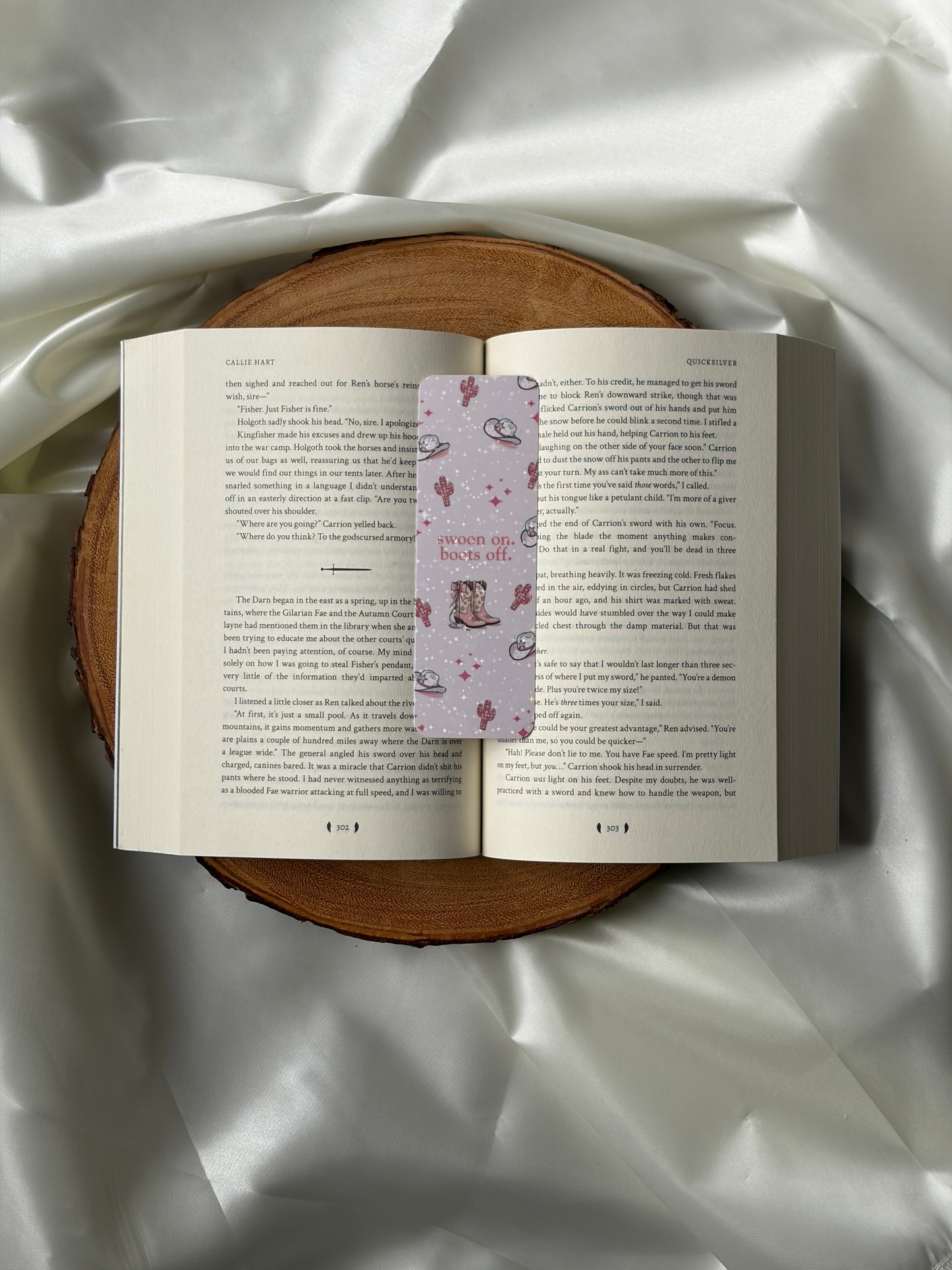 Swoon on. Boots off. Bookmark