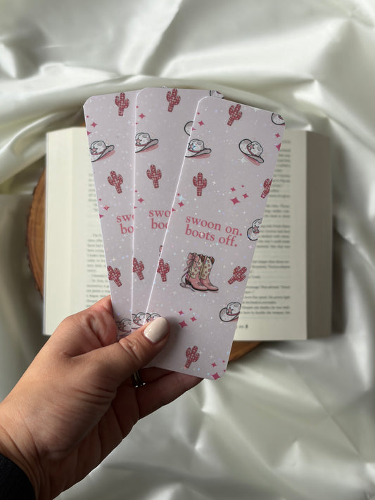 Swoon on. Boots off. Bookmark
