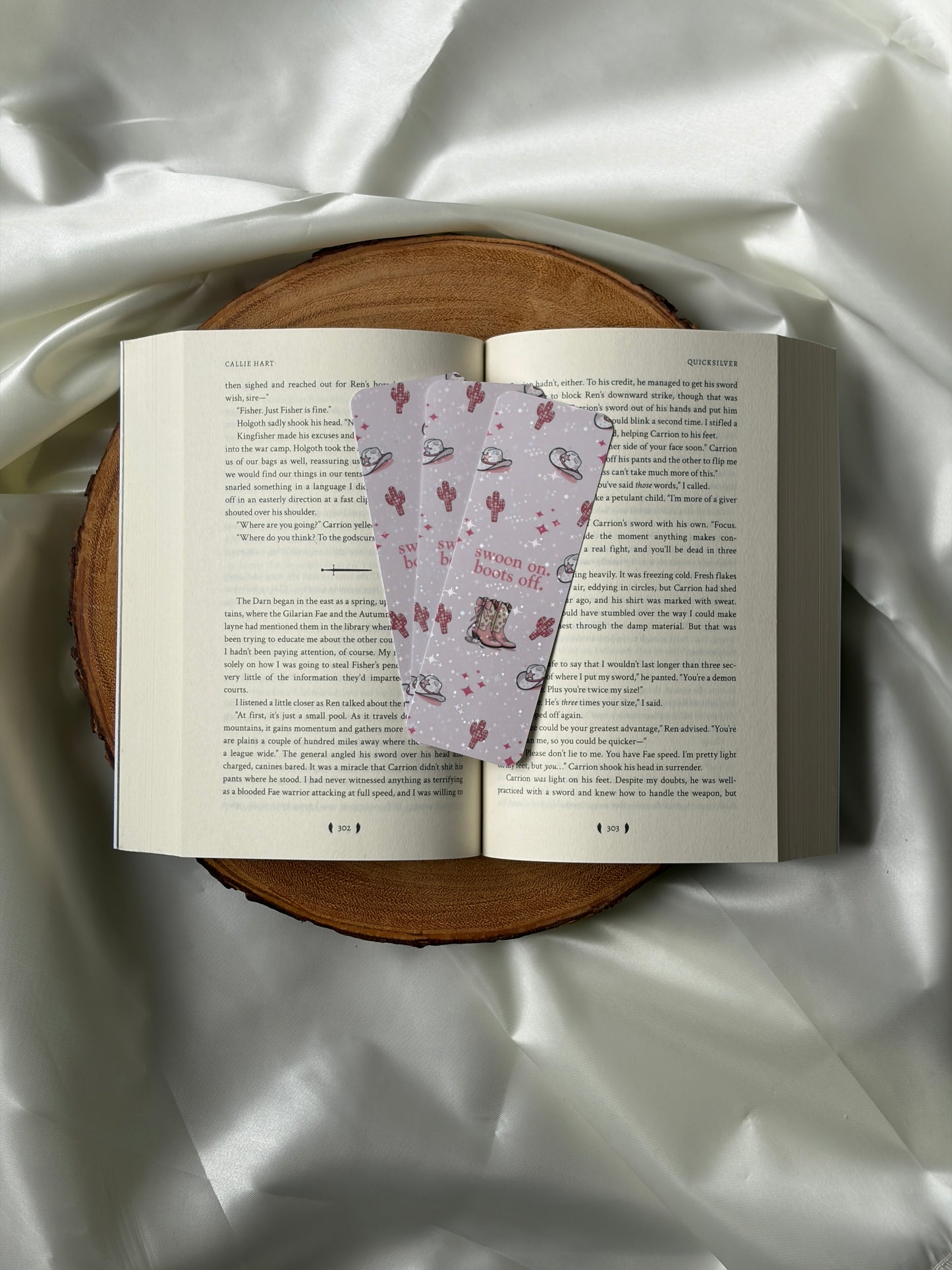 Swoon on. Boots off. Bookmark