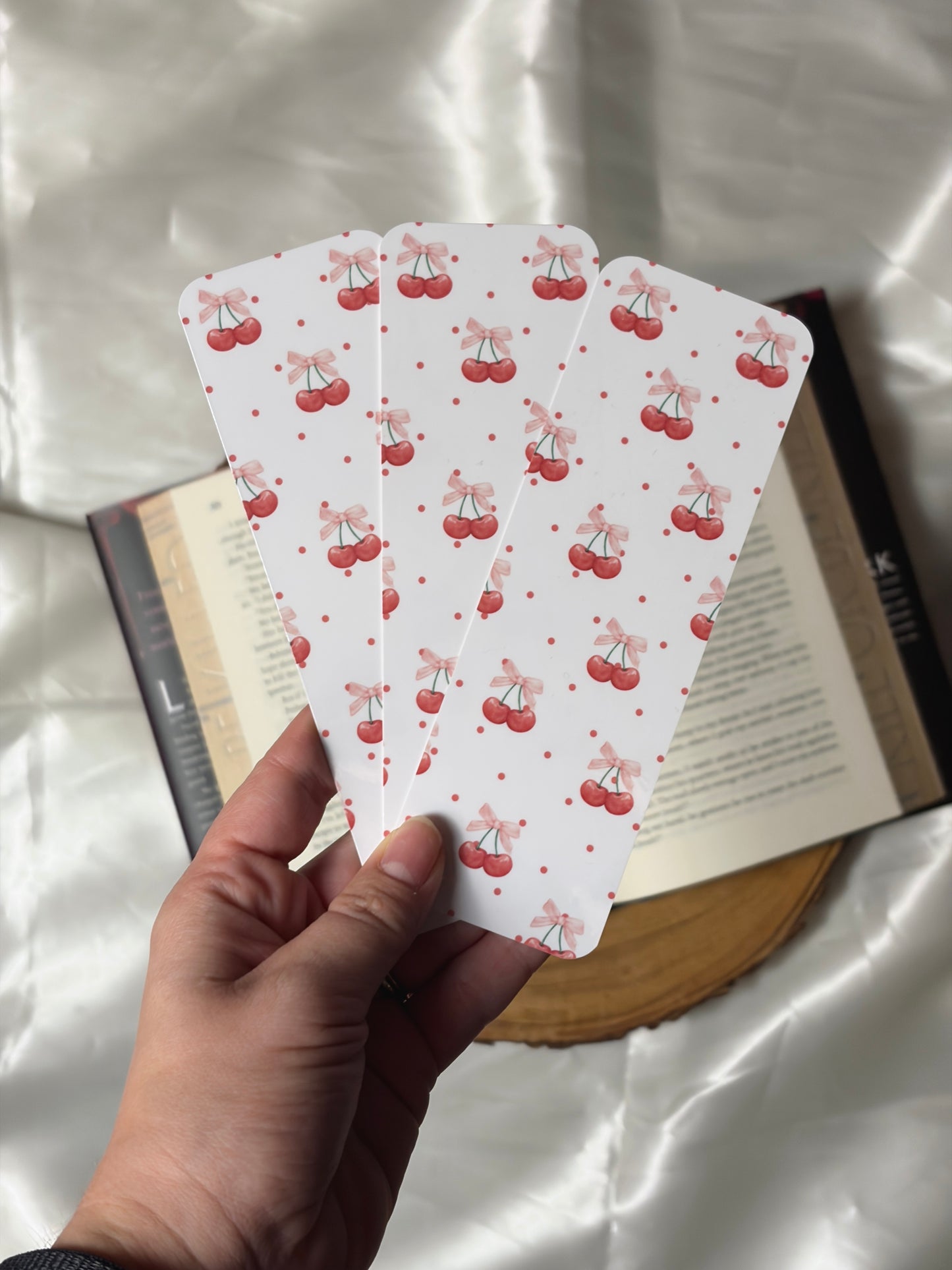 Cherry Pattern Bookmark