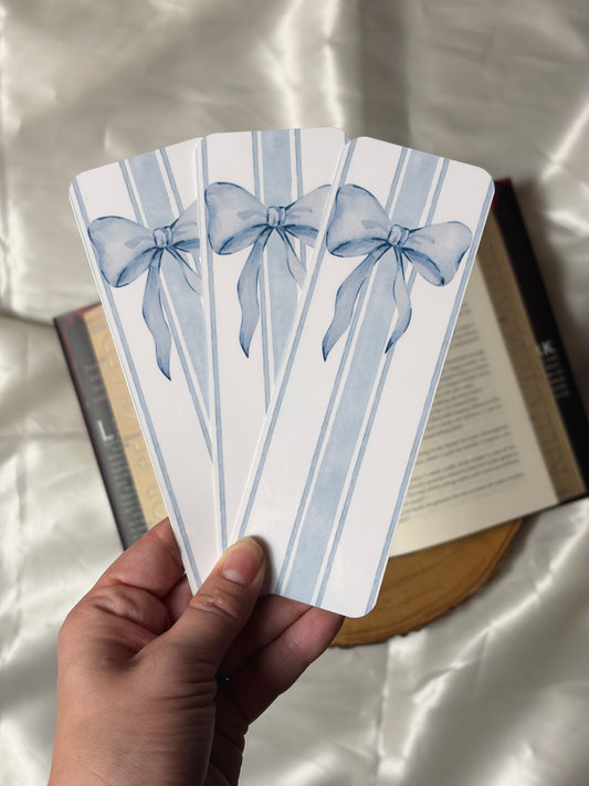 Blue Bow Bookmark