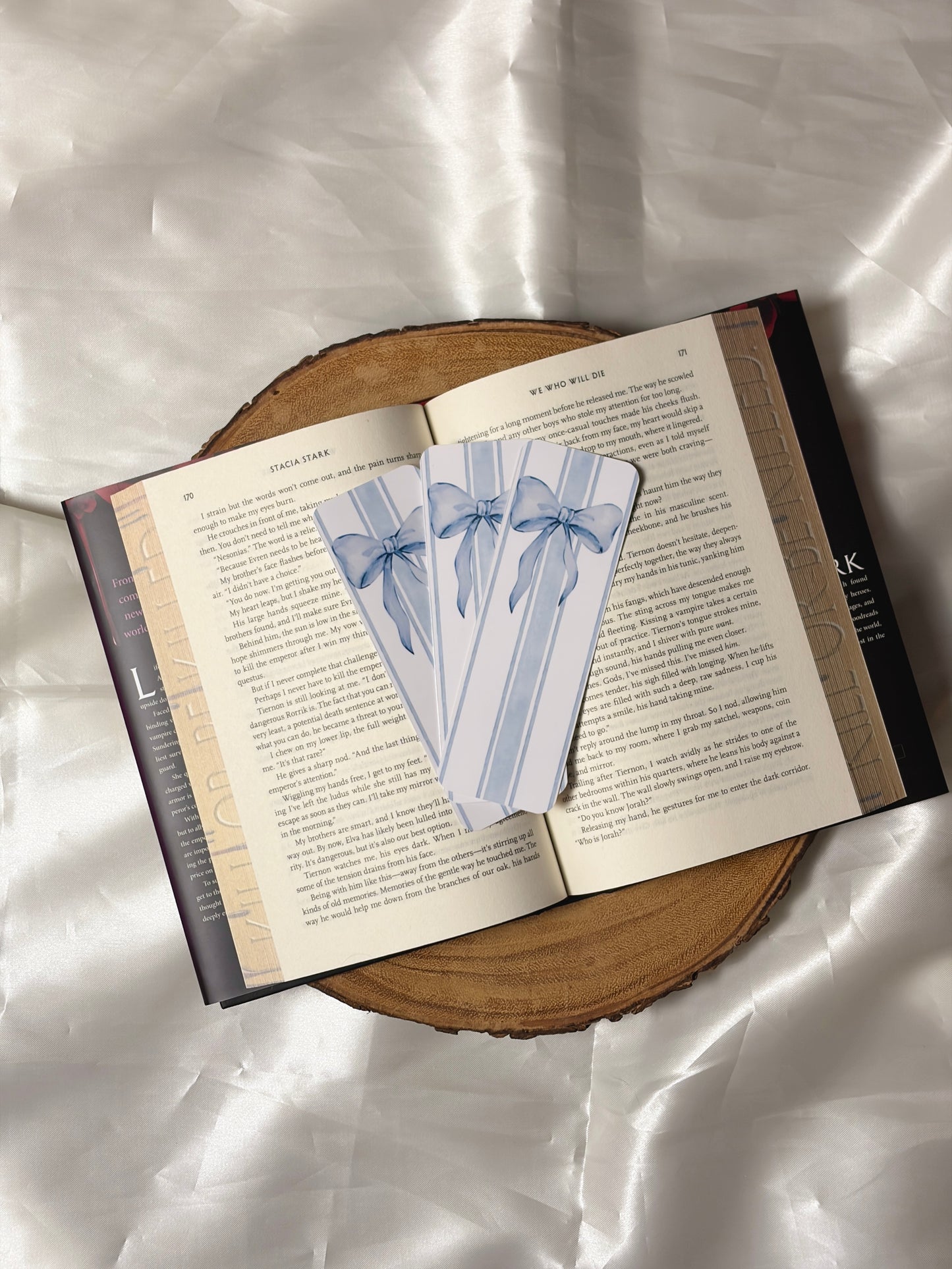 Blue Bow Bookmark
