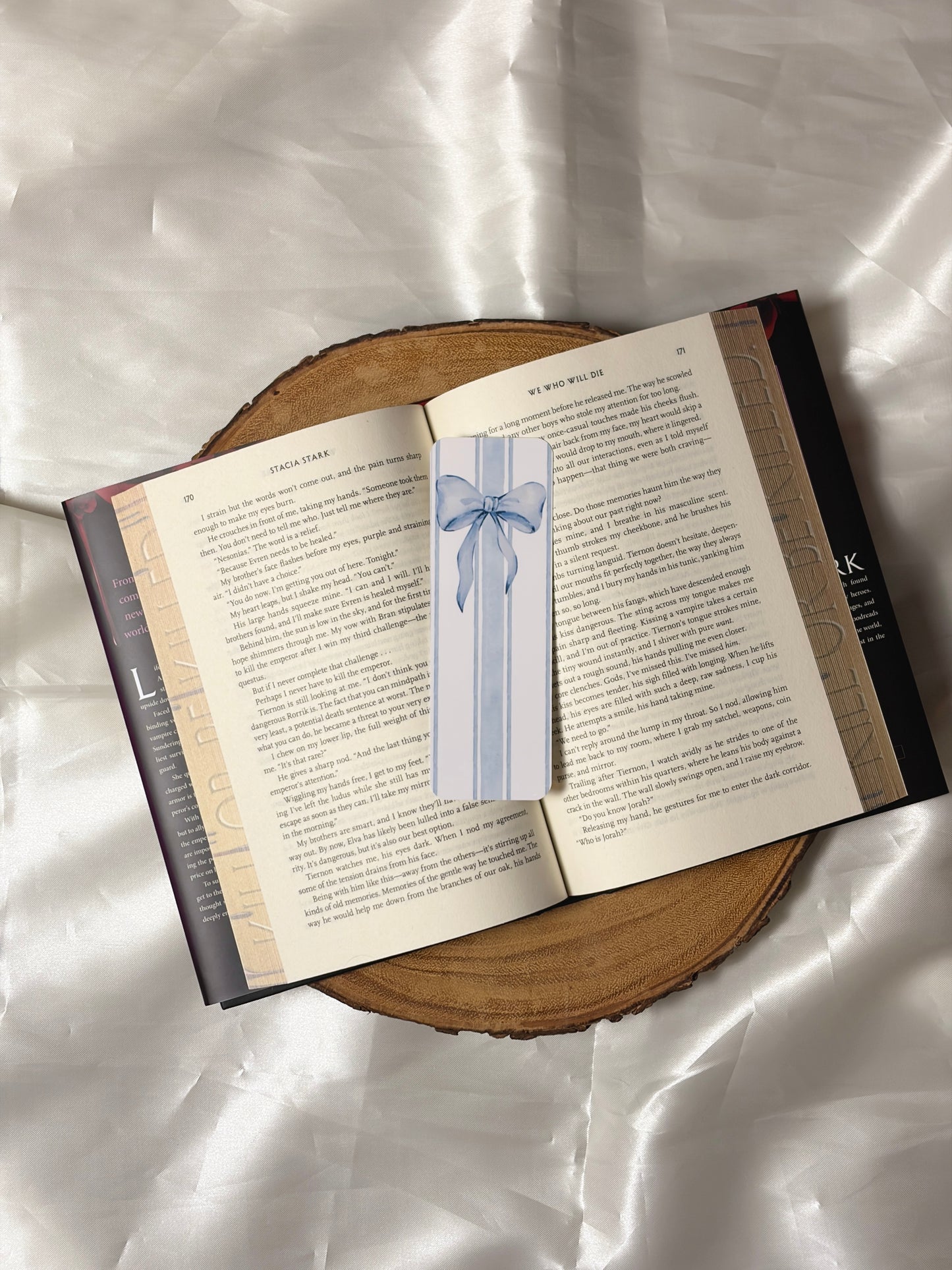 Blue Bow Bookmark