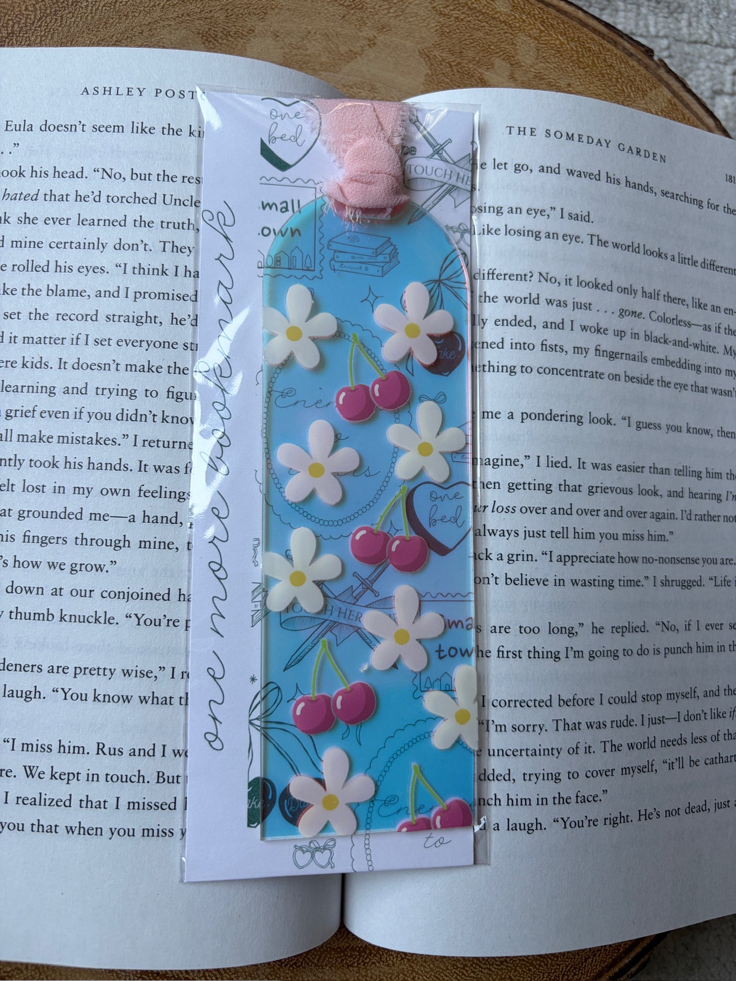 Daisy & Cherry Acrylic Bookmark