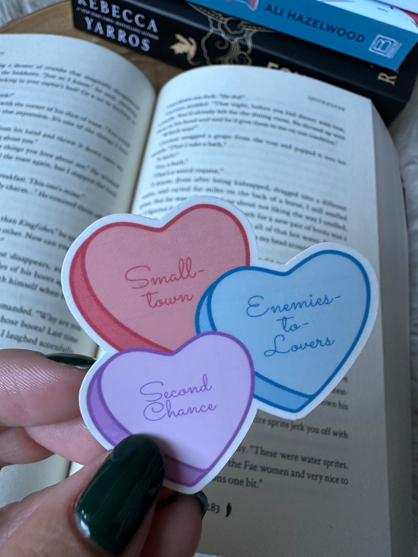 Bookish Stickers: Three Hearts