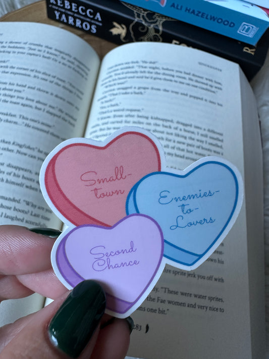 Bookish Stickers: Three Hearts