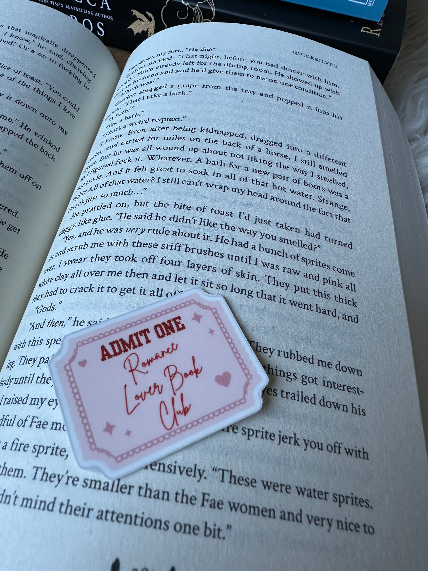Bookish Stickers: Admit One Romance Lover Book Club