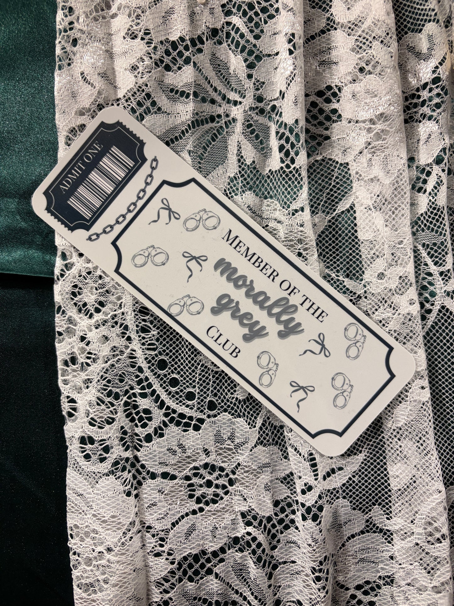Morally Grey Club Ticket Bookmark