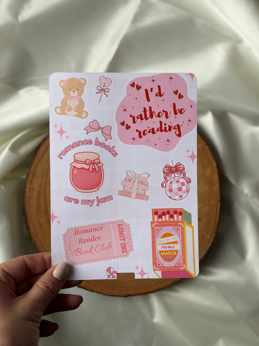 Pinkish Romance Reader Kindle Insert