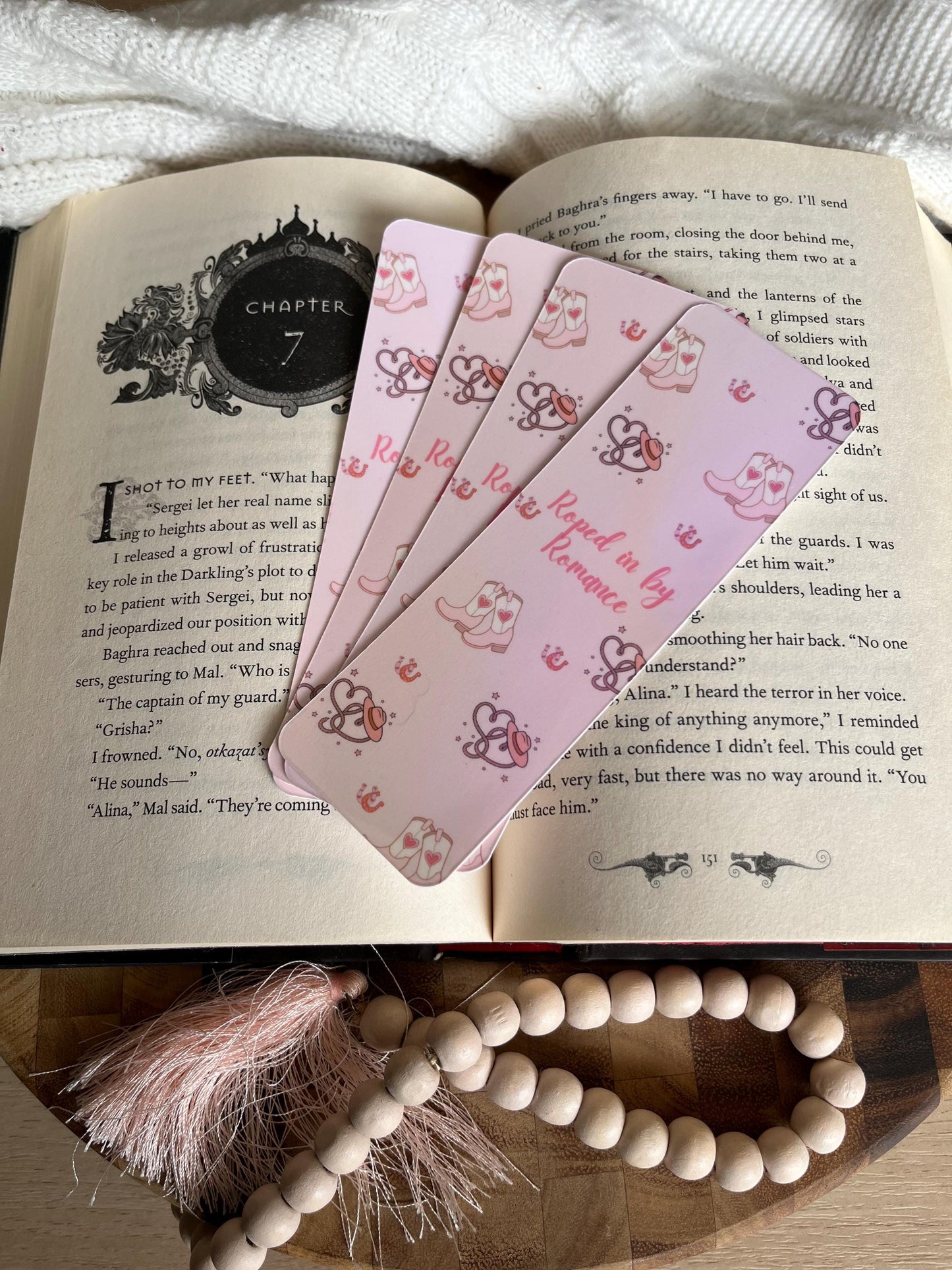 Cowboy Romance Bookmark: Pink Western Boots Bookish Gift | Lantern & Lace | A Romance Bookish Shop